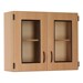36" W Wall-Mount Upper Cabinet w/ Lockable Glass Display Doors